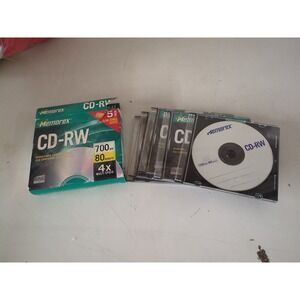Memorex /  700MB / 80 Min / CD-RW Disc / Box of 5 package wear